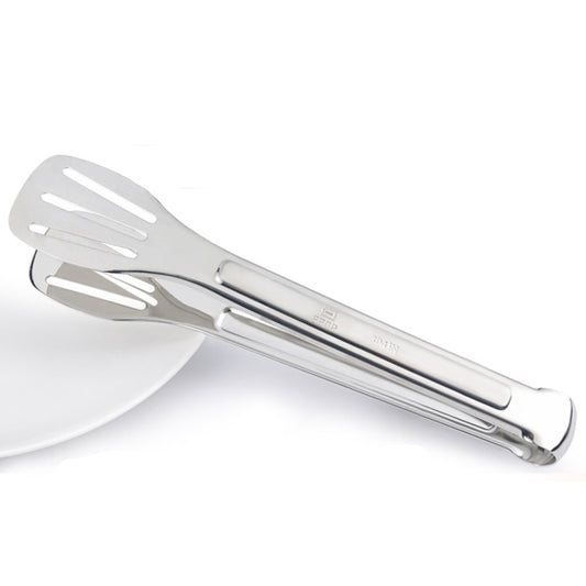 Stainless Steel Barbecue Steak Clip Tongs BBQ Roasting Shovels Leak Steak Shovel Spatula Food Clamp Bread Clips, Length: 24cm by bashfashion