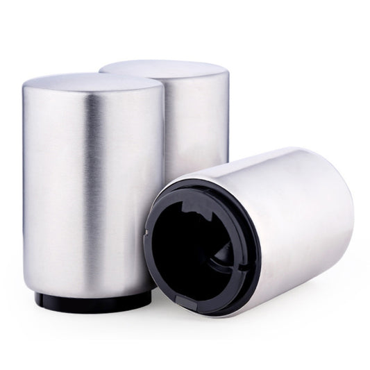 Magnetic Automatic Beer Bottle Cap Opener Stainless Steel Push Down Beer Opener Kitchen Gadgets, Size: 8.5 x 5.2cm by bashfashion