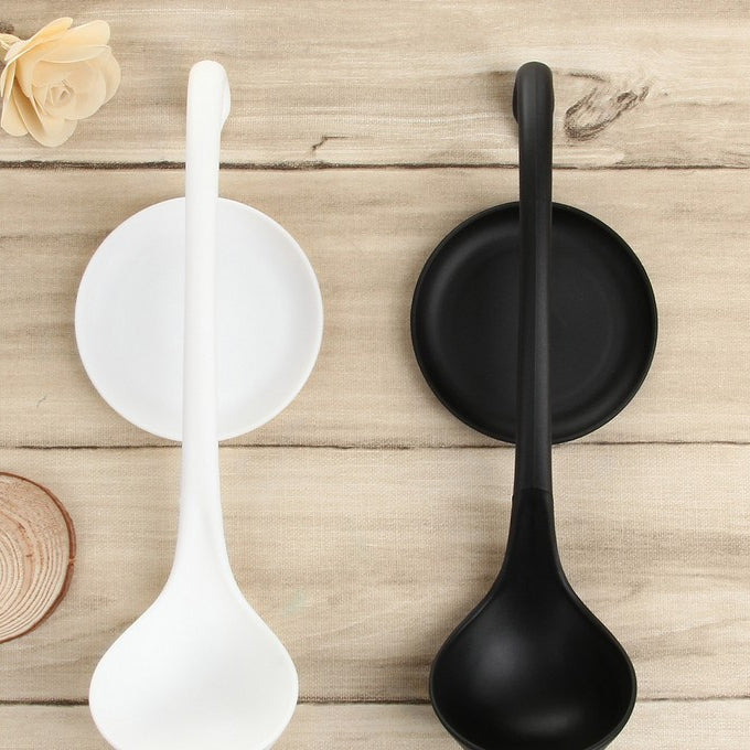 Stand Up Ladle Spoon with Tray for Home or Commercial Kitchen, Spoon Size: 28.5*8.2cm(White) by bashfashion