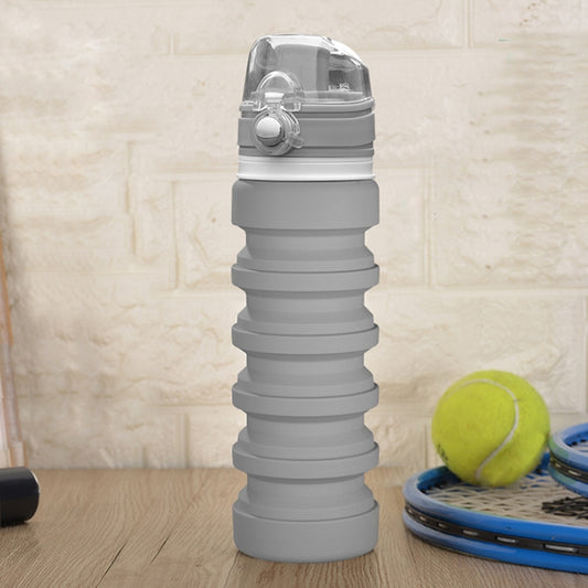 500mL Outdoor Travel Silicone Foldable Kettle Telescopic Cup Sports Drinking Bottle by bashfashion