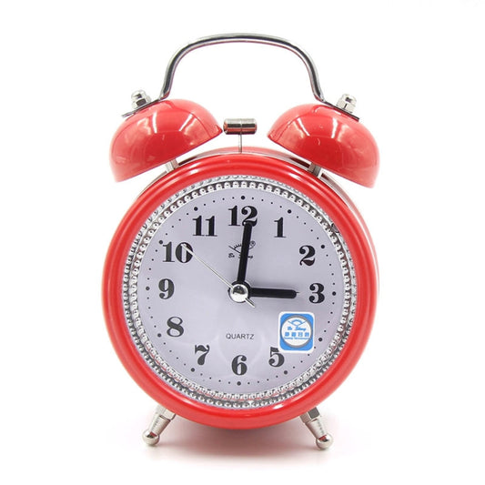 Fashion Mute Metal Alarm Clock with Night Light, Size: 12*8.5cm(Red) by bashfashion