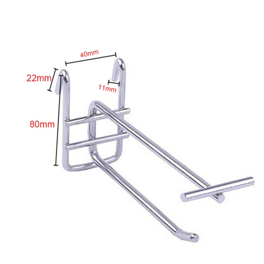 5.8mm Supermarket Iron Grid Shelf Double Hook, Length: 30cm by bashfashion