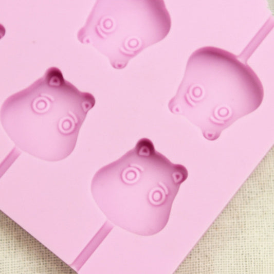 12-Capacity DIY Silicone Lollipop Chocolate Molds(Cow Shape) by bashfashion