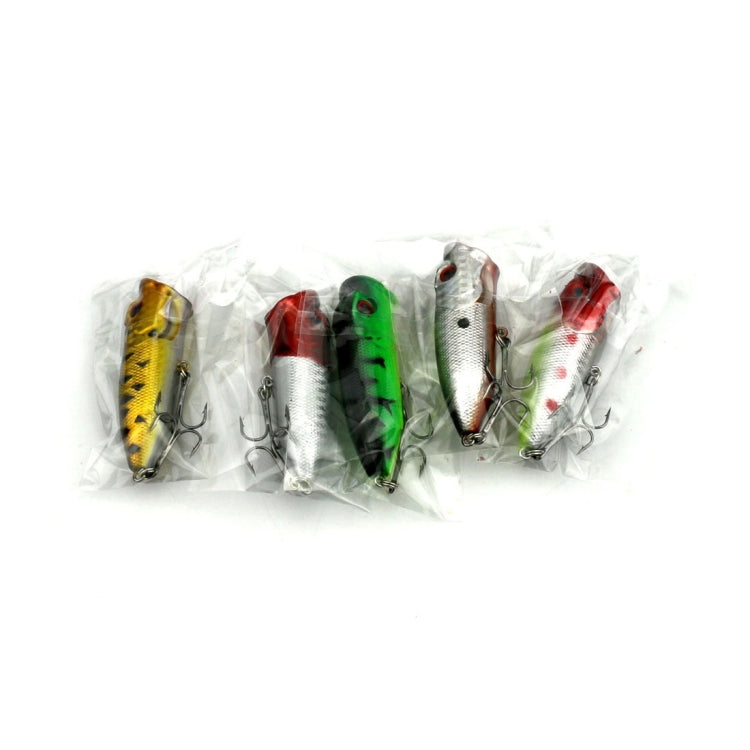 HENGJIA Artificial Popper Fishing Lures Environmentally Friendly Fishing Bait with Hooks, Length: 6.5 cm, Random Color Delivery by HENGJIA