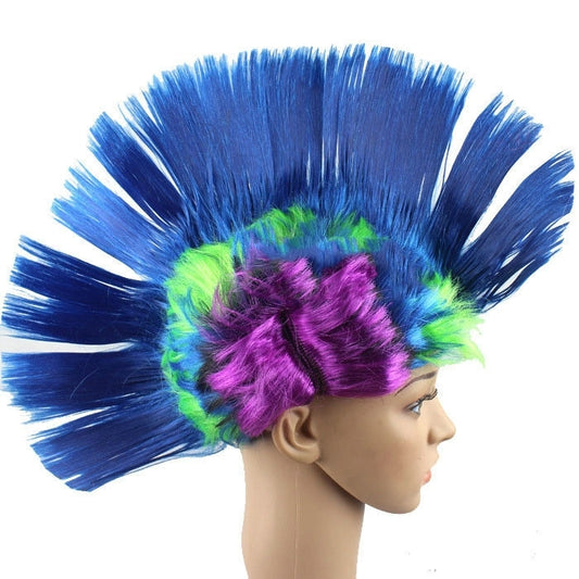 Funny Christmas Halloween Wig Masquerade Headdress Mohawk Hair Comb, Random Color Delivery by bashfashion