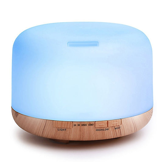 T500 Remote Control Wood Pattern Air Humidifier Automatic Alcohol Sprayer Essential Oil Diffuser Ultrasonic Mist Maker Ultrasonic Aroma Diffuser Atomizer Color LED, Capacity: 500ml, DC 24V, US Plug by bashfashion