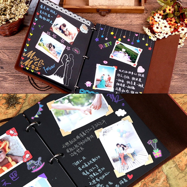 DIY Creativity Loose-leaf Imitation Leather Retro Love Heart Lock Pattern Commemorative Photo Album, Size: M by bashfashion