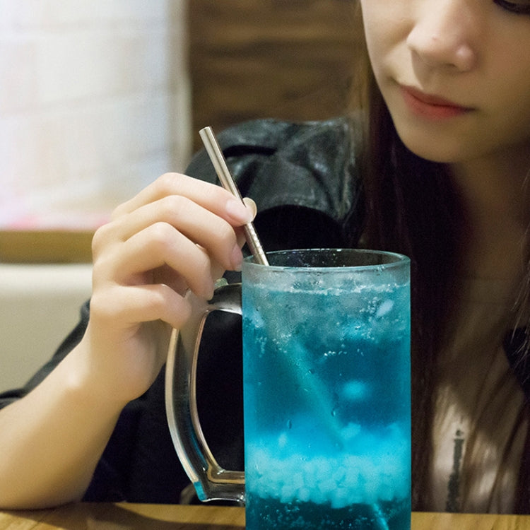 4pcs Reusable Stainless Steel Drinking Straw + Cleaner Brush Set Kit, 215*8mm(Gold) by bashfashion