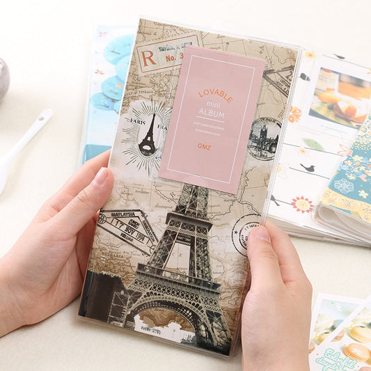 3 inch DIY Creativity Insert Type Iron Tower Pattern Mini Exquisite Photo Album by bashfashion