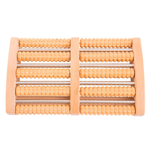 Thickened Large Non-slip Five-row Solid Wood Roller Foot Massager by bashfashion