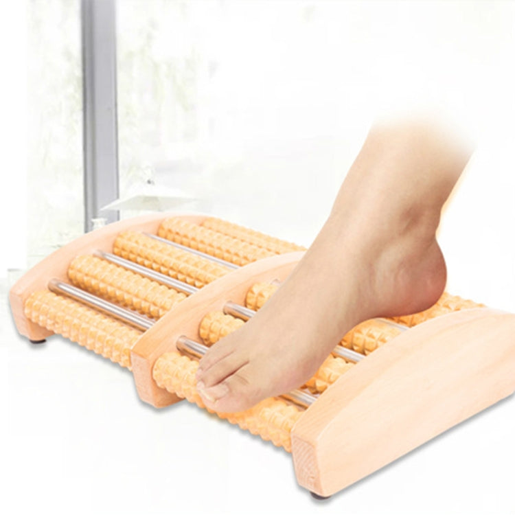 Thickened Large Non-slip Five-row Solid Wood Roller Foot Massager by bashfashion