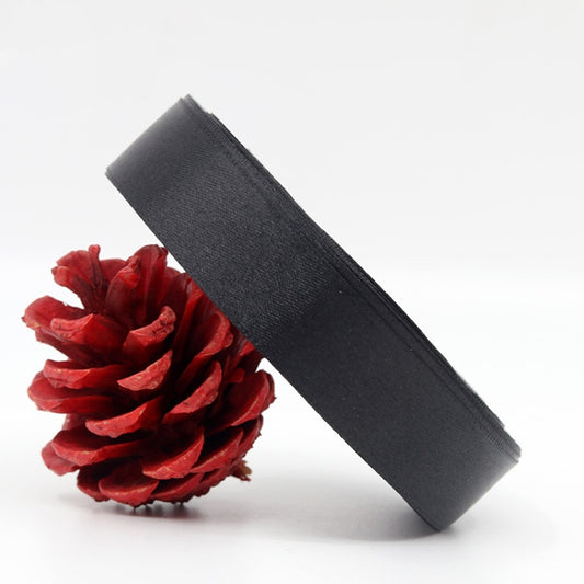 5 Volumes Color Satin Ribbons Handmade DIY Wedding Cake Decoration Holiday Gift Packages , Size: 22m x 2cm(Black) by bashfashion