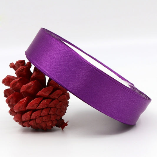 5 Volumes Color Satin Ribbons Handmade DIY Wedding Cake Decoration Holiday Gift Packages , Size: 22m x 2cm(Dark Purple) by bashfashion