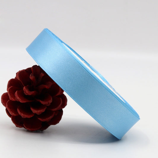 5 Volumes Color Satin Ribbons Handmade DIY Wedding Cake Decoration Holiday Gift Packages , Size: 22m x 2cm(Sky Blue) by bashfashion