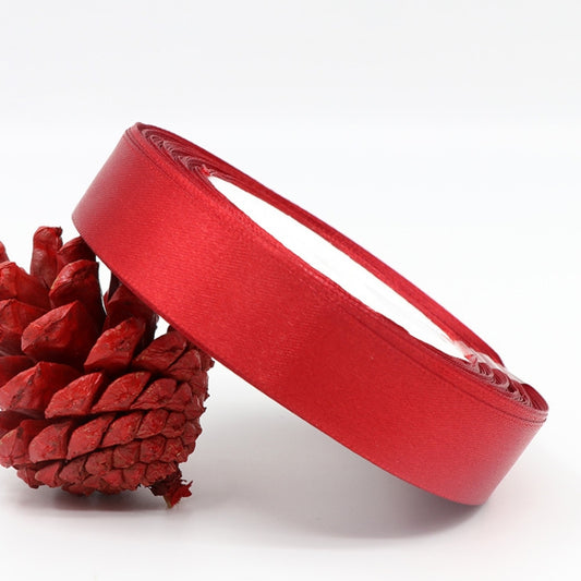 5 Volumes Color Satin Ribbons Handmade DIY Wedding Cake Decoration Holiday Gift Packages , Size: 22m x 2cm(Wine Red) by bashfashion