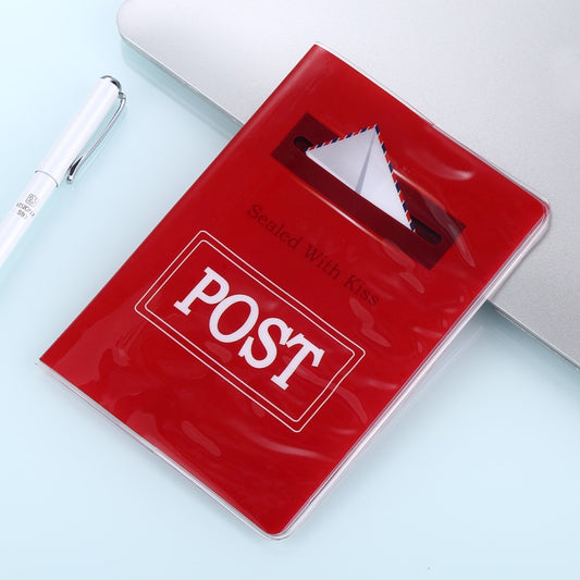Post Pattern Red Passport Card Bag by bashfashion
