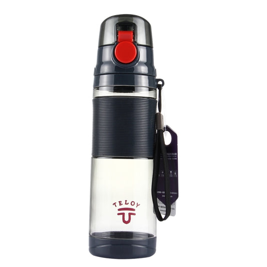 Teloy TNY-9601 650ML Portable Snap Cap Space Cup Bottle, Applicative Water Temperature: ﹣20 ~ 120 Celsius Degrees (Dark Grey + Red) by bashfashion
