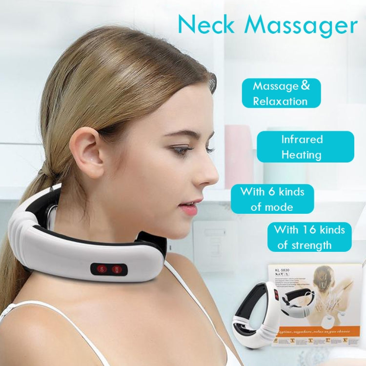 Household Electric Pulse Shock Neck Massager Intelligent Body Massager, Battery Powered (Not Include Battery) by bashfashion