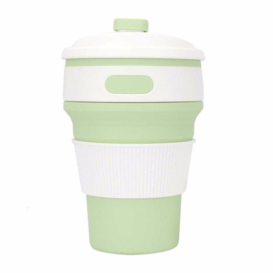 350ml Folding Portable Silicone Coffee Cup Multi-function Travel Cup (Green) by bashfashion