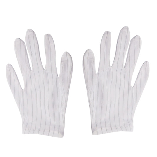 10 Pairs Anti-static Stripe Plastic Gloves, Size:Free Size by bashfashion