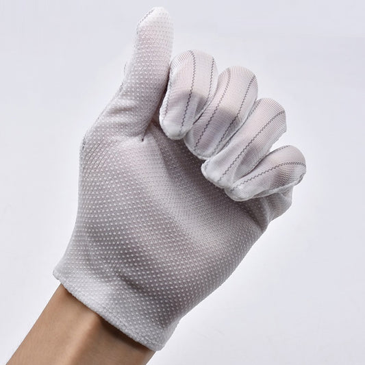10 Pairs Anti-static Striped Dispensing Gloves, Size:Free Size by bashfashion