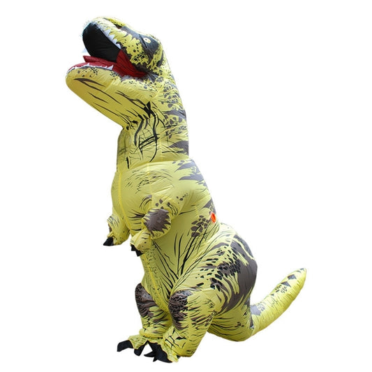 Inflatable Dinosaur Adult Costume Halloween Inflated Dragon Costumes Party Carnival Costume for Women Men(Yellow) by bashfashion