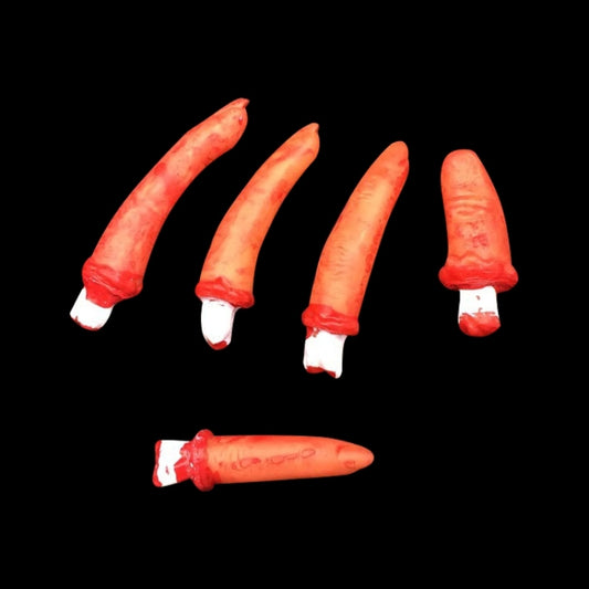 Halloween Horror Props April Fool Day Party Prop Body Parts Decoration 5 Bloody Fingers by bashfashion