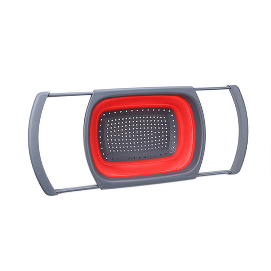 kn003 Household RetractableFruit and Vegetable Water Filter Basket Washing Basket (Red) by bashfashion