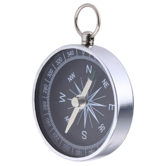 Outdoor Sports Camping Hiking Pointer Guider Aluminum Alloy Compass Hiker Navigation with Keychain, Random Color Delivery by bashfashion