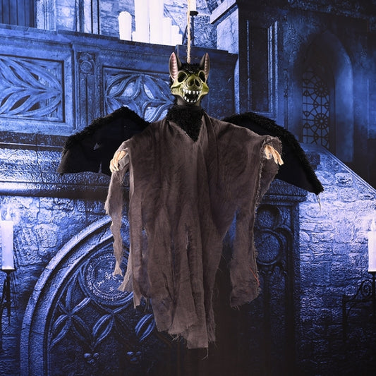 Flying Hanging Ghost Scary Sound and Moving for Halloween Decorations (Grey) by bashfashion