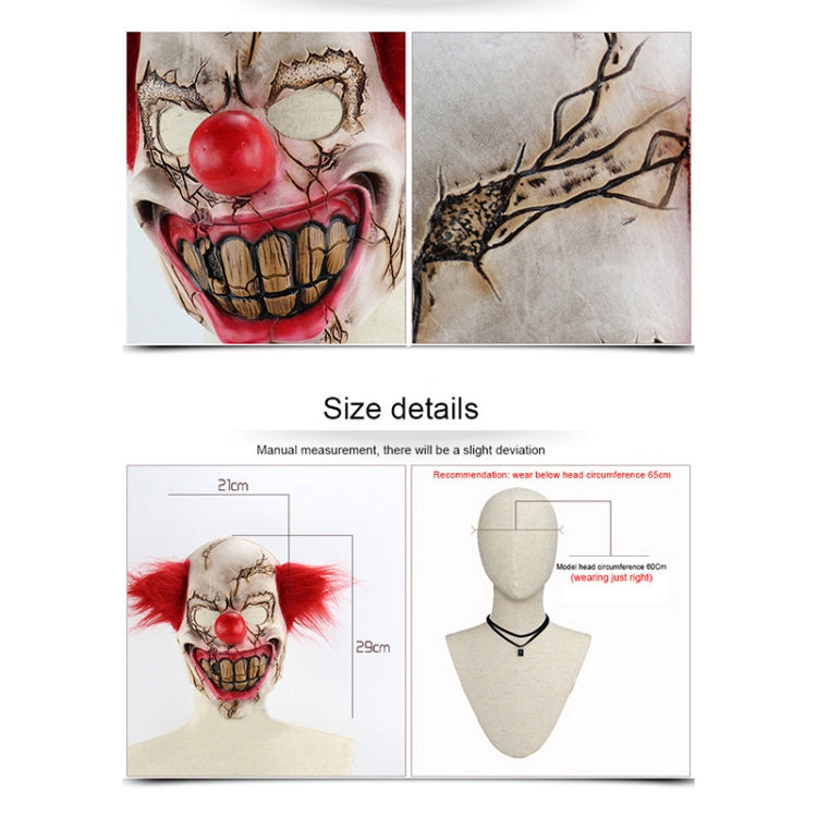 Halloween Festival Party Latex Bald Clown Frightened Mask by bashfashion