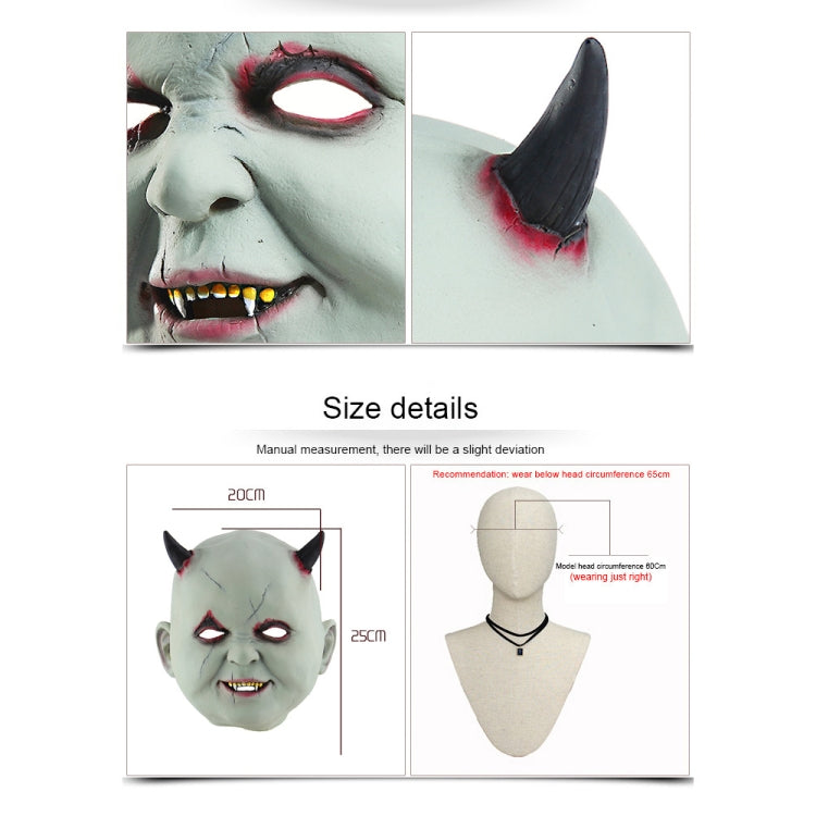 Halloween Festival Party Latex Devil Vampire Frightened Mask Headgear by bashfashion