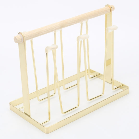 Iron Kitchen Cup Holder Drain Shelf(Gold) by bashfashion