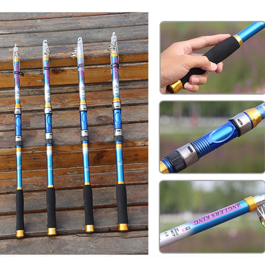 2.1m Carbon Pole Travel Portable Fishing Pole,Random Color Delivery by bashfashion