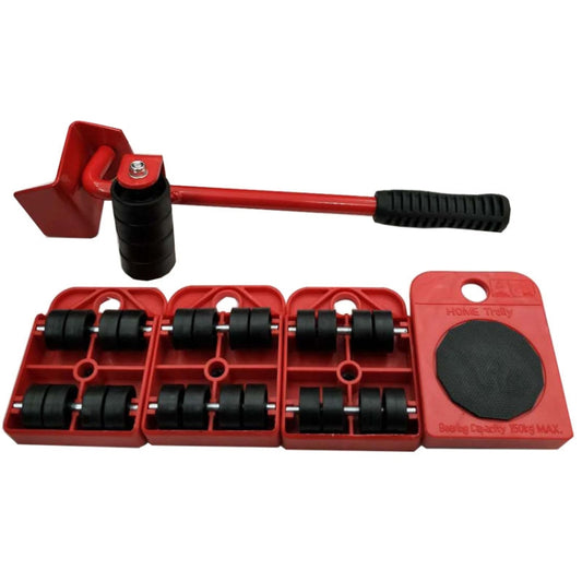 Heavy Furniture Home Trolley Lift And Move Slides Kit 4 Rollers & Furniture Lifter Mover Transport Set(Red) by bashfashion