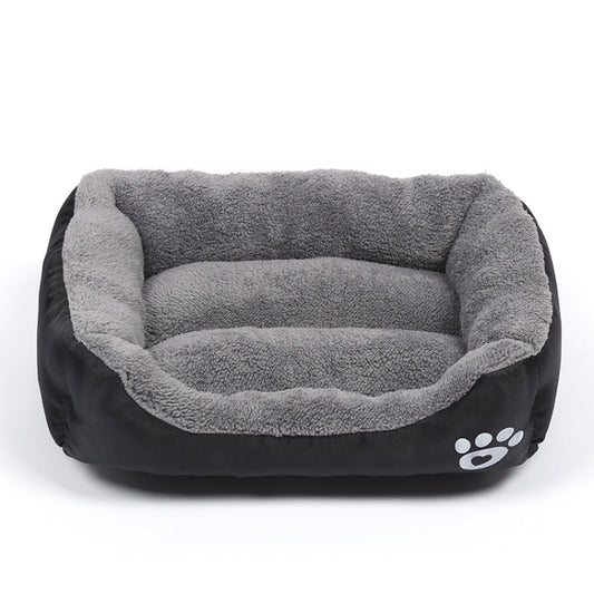 Four Seasons Genuine Warm Pet Dog Kennel Mat Teddy Pomerang Dog Mat, Size: L, 66×50×14cm (Black Grey) by bashfashion