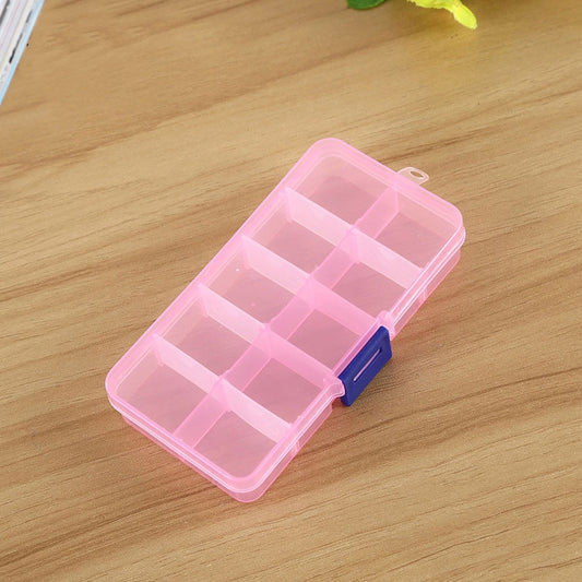 10 PCS Removable Grid Plastic Box Organizer for Jewelry Earring Fishing Hook Small Accessories, Size: Small, 10 Slots by bashfashion