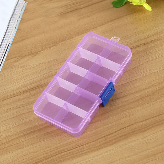 10 PCS Removable Grid Plastic Box Organizer for Jewelry Earring Fishing Hook Small Accessories, Size: Small, 10 Slots by bashfashion