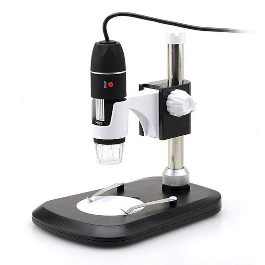 DMS-MDS800 40X-1600X Magnifier 2.0MP Image Sensor USB Digital Microscope with 8 LEDs & Professional Stand by bashfashion