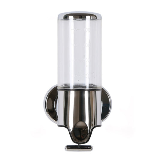 Hotel Shower Manual Dispenser Wall Mounted Washing Liquid Shampoo Soap Bottle, Capacity: 500ml (Clear White) by bashfashion