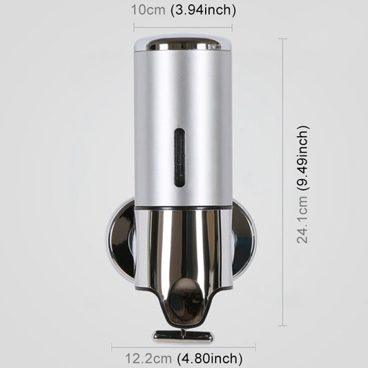 Hotel Shower Manual Dispenser Wall Mounted Washing Liquid Shampoo Soap Bottle, Capacity: 500ml(Silver) by bashfashion