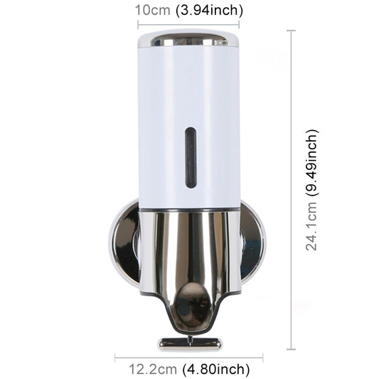 Hotel Shower Manual Dispenser Wall Mounted Washing Liquid Shampoo Soap Bottle, Capacity: 500ml(White) by bashfashion
