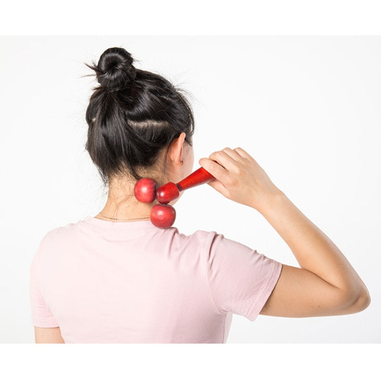 Wenge Solid Wood Manual Roller Massager (Black) by bashfashion