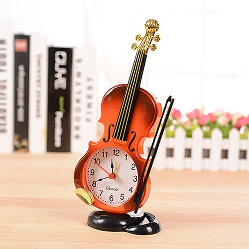 Multi-functional Originality Violin Electronics Pointer Alarm Clock with Pen Holder (Red) by bashfashion