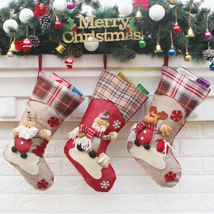 Hang Ornament Christmas Stockings Present Bag, Random Style Delivery by bashfashion
