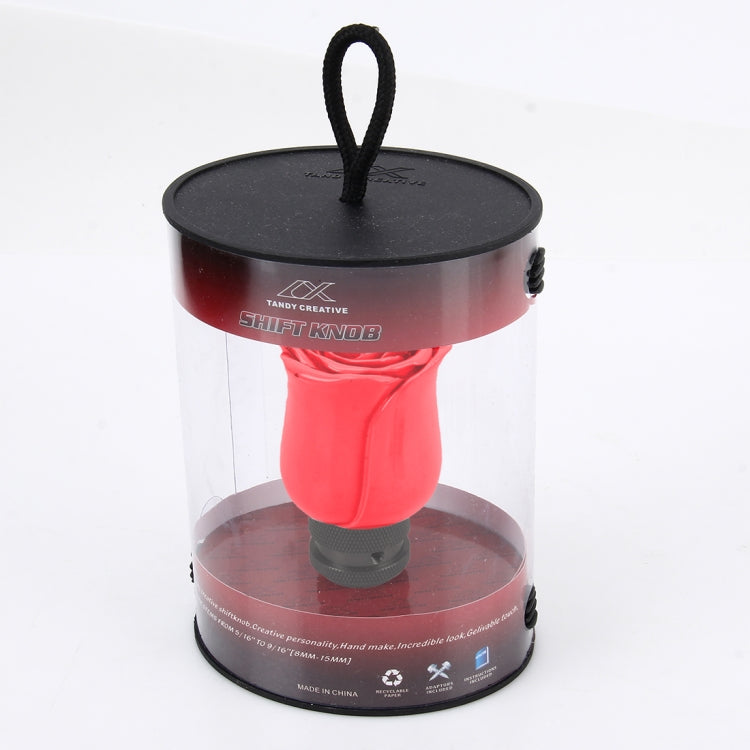 Rose Flower Shaped Universal Vehicle Car Manual Automatic Gear Shift Knob (Red) by bashfashion