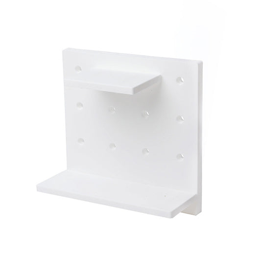 Plastic Board Living Room Bathroom Kitchen Wall Decoration Storage Shelf(White) by bashfashion