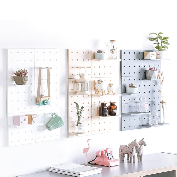 Plastic Board Living Room Bathroom Kitchen Wall Decoration Storage Shelf(White) by bashfashion