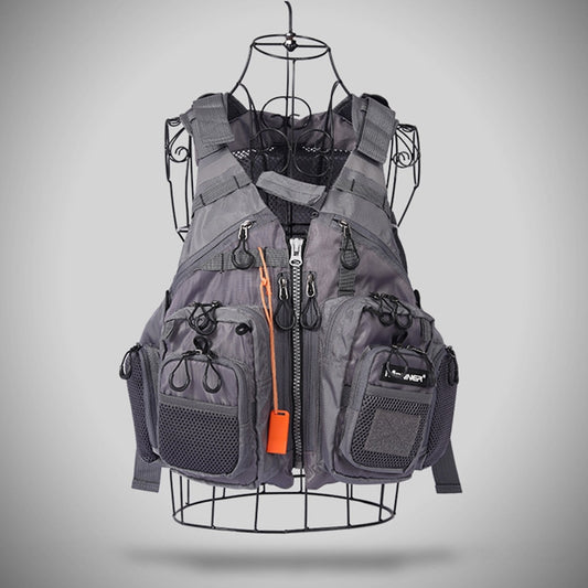 MANNER Outdoor Multifunctional Fishing Life Vest Swimming Life Jacket (Grey) by bashfashion