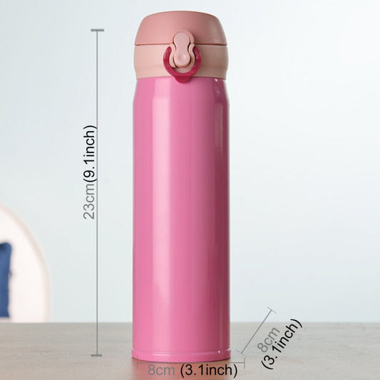 450ml Creative Portable Stainless Steel Vacuum Flask Vacuum Bottle (Red) by bashfashion